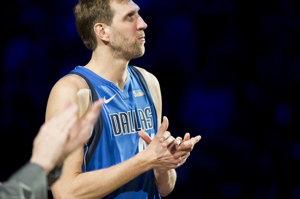 Dirk Nowitzki vor dem letzen Heimspiel seiner Karriere