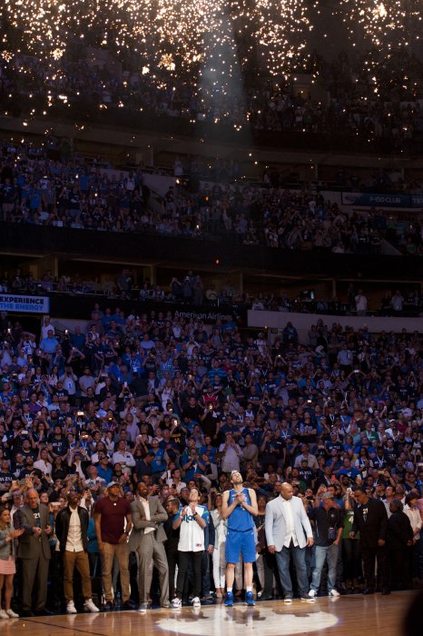 Dirk Nowitzki vor dem letzen Heimspiel seiner Karriere