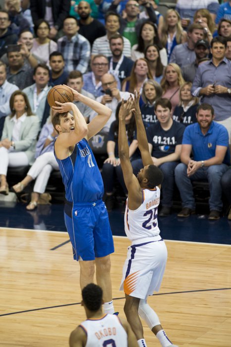 Dirk Nowitzki vor dem letzen Heimspiel seiner Karriere